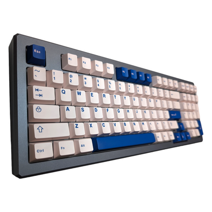 Man O' War Blue on Pale Pink ABS Cherry MX Keycap Set for mechanical keyboard keyboards