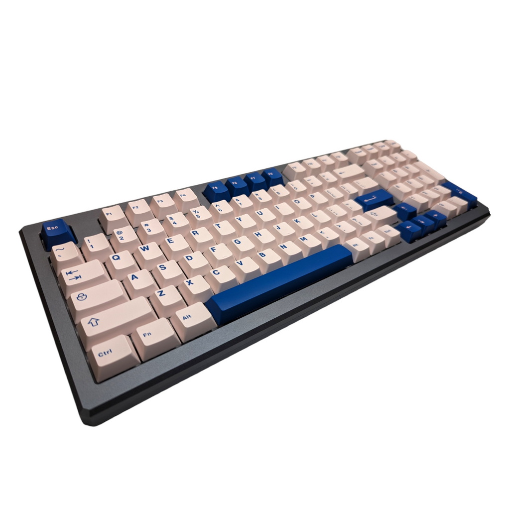 Man O' War Blue on Pale Pink ABS Cherry MX Keycap Set for mechanical keyboard keyboards