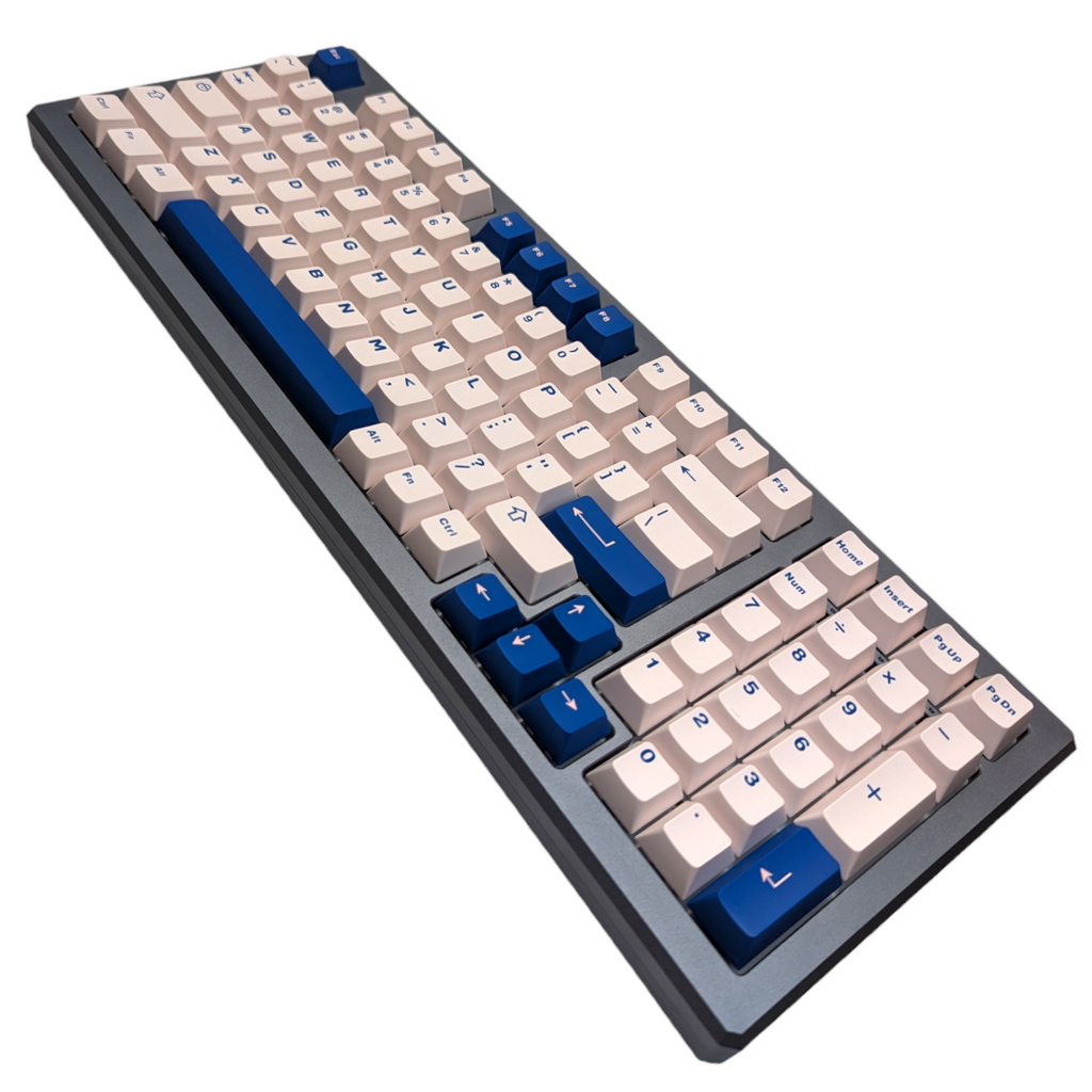 Man O' War Blue on Pale Pink ABS Cherry MX Keycap Set for mechanical keyboard keyboards