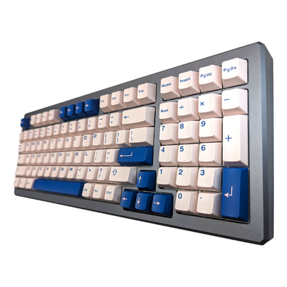 Man O' War Blue on Pale Pink ABS Cherry MX Keycap Set for mechanical keyboard keyboards