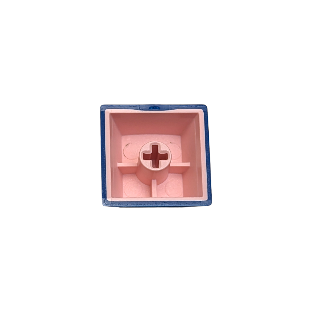 Man O' War Blue on Pale Pink ABS Cherry MX Keycap Set for mechanical keyboard keyboards