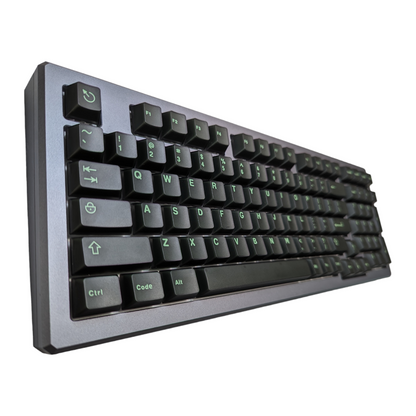 Dark Mantis Green on Black (TK-GOB) ABS Cherry MX Keycap Set (121 pcs)