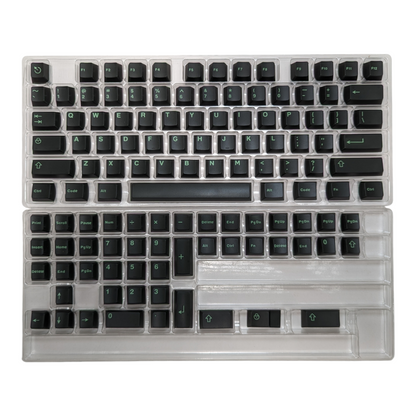 Dark Mantis Green on Black (TK-GOB) ABS Cherry MX Keycap Set (121 pcs)