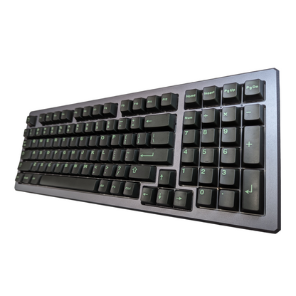 Dark Mantis Green on Black (TK-GOB) ABS Cherry MX Keycap Set (121 pcs)