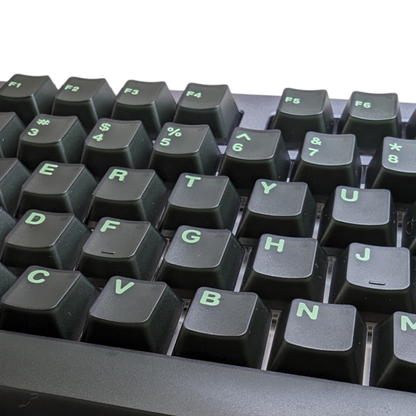 Dark Mantis Green on Black (TK-GOB) ABS Cherry MX Keycap Set (121 pcs)