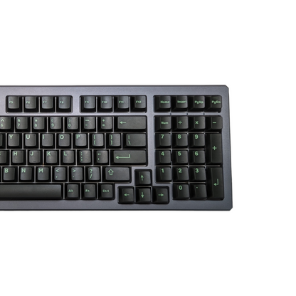 Dark Mantis Green on Black (TK-GOB) ABS Cherry MX Keycap Set (121 pcs)