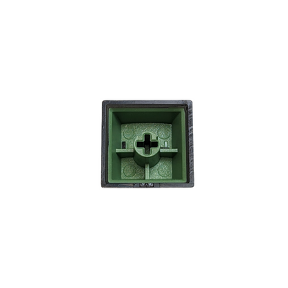 Dark Mantis Green on Black (TK-GOB) ABS Cherry MX Keycap Set (121 pcs)