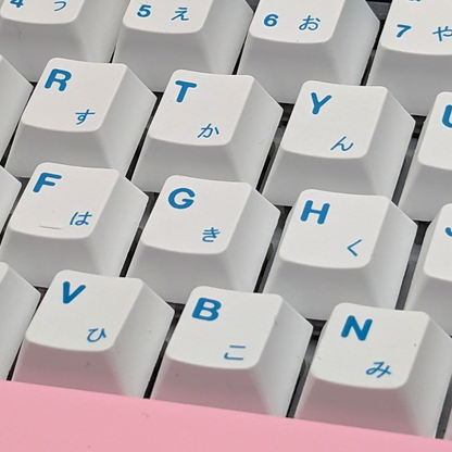 Pink and Blue Milk Cow PBT Cherry MX Keycap Set ( 140pc )