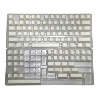 Milky Marshmallow White on White Cherry MX Keycap Set (114 pcs) mechanical keyboards