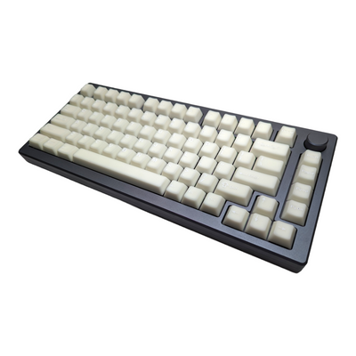 Milky Marshmallow White on White Cherry MX Keycap Set (114 pcs) mechanical keyboards