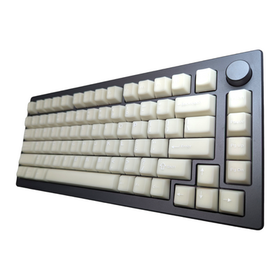 Milky Marshmallow White on White Cherry MX Keycap Set (114 pcs) mechanical keyboards