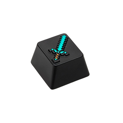 Minecraft Diamond Sword Metal Keycap