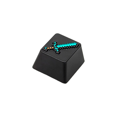Minecraft Diamond Sword Metal Keycap