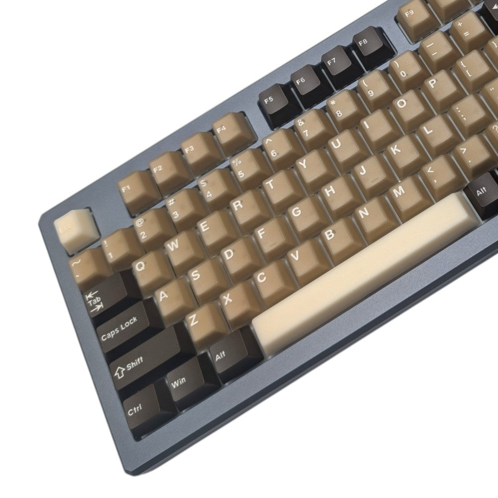 Mocha Marshmallow ABS Doubleshot Cherry MX Keycap Set  thock king