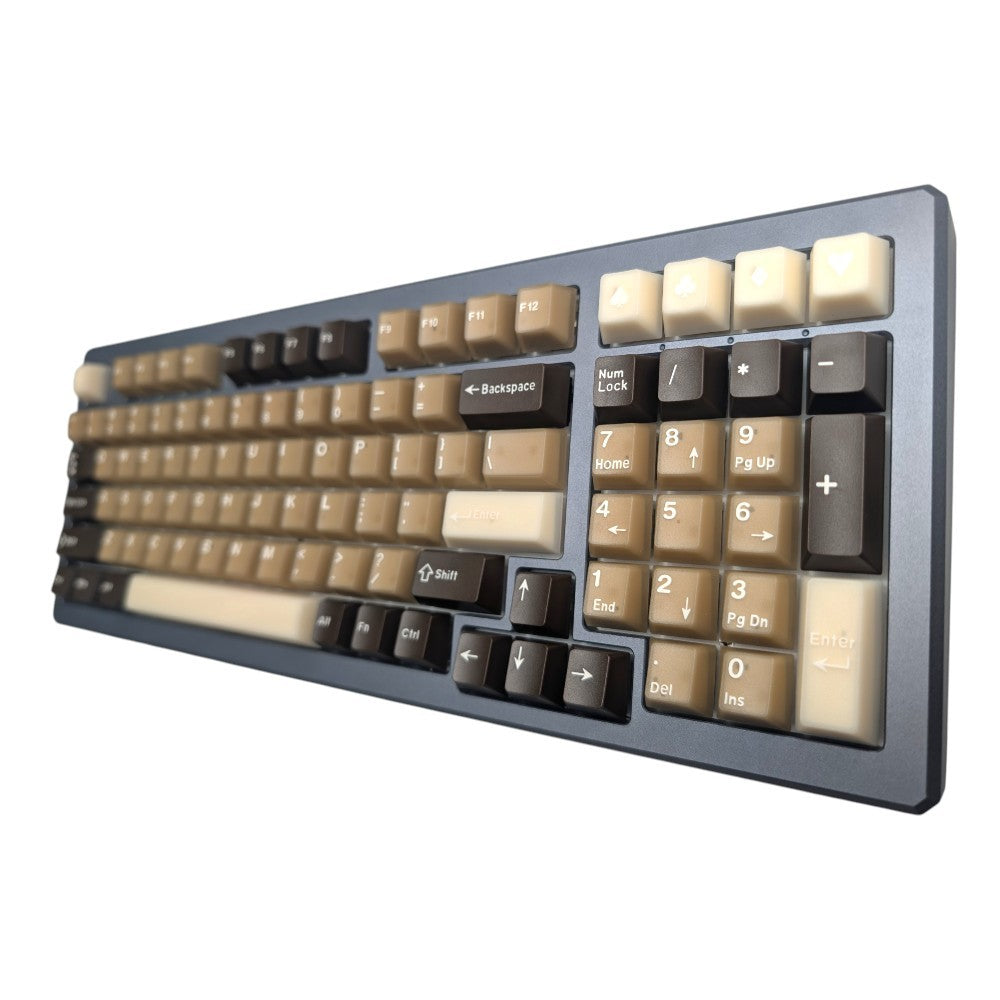 Mocha Marshmallow ABS Doubleshot Cherry MX Keycap Set coffee cafe