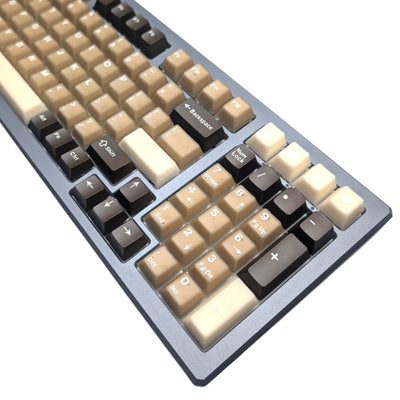 Mocha Marshmallow ABS Doubleshot Cherry MX Keycap Set number pad
