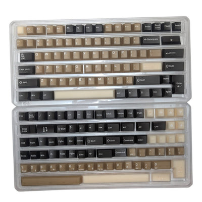 Mocha Marshmallow ABS Doubleshot Cherry MX Keycap Set full top view