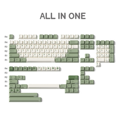 Bambu tk green cherry mx pbt keycap set thock king mechanical keyboard buy