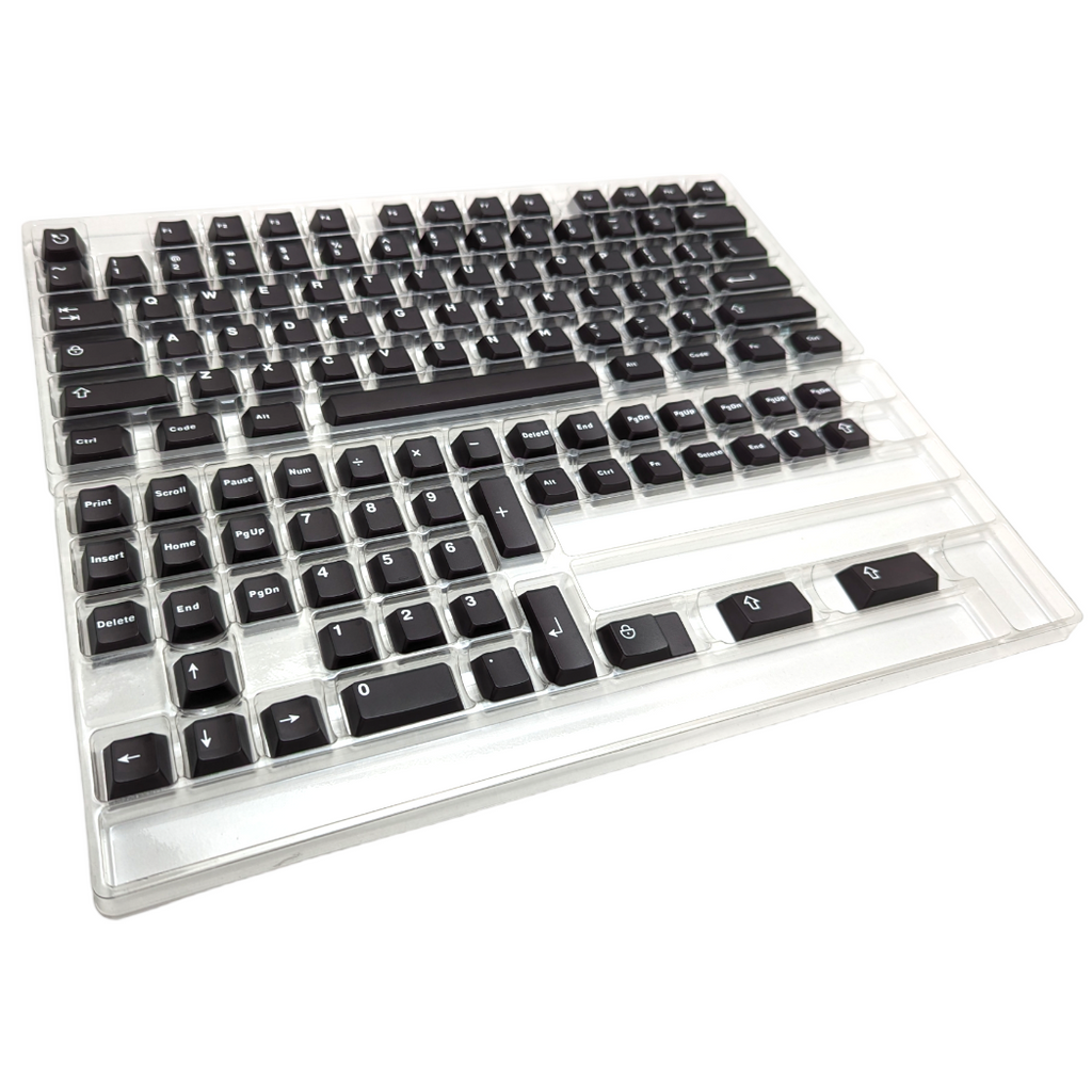 Obsidian White on Black (TK-WOB) ABS Cherry MX Keycap Set for mechanical keyboards keyboard