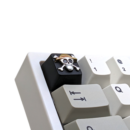   One piece anime skull pirate keycap keycaps metal keyboard keyboards artisan onepiece