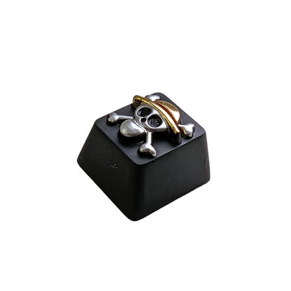    One piece anime skull pirate keycap keycaps metal keyboard keyboards artisan onepiece