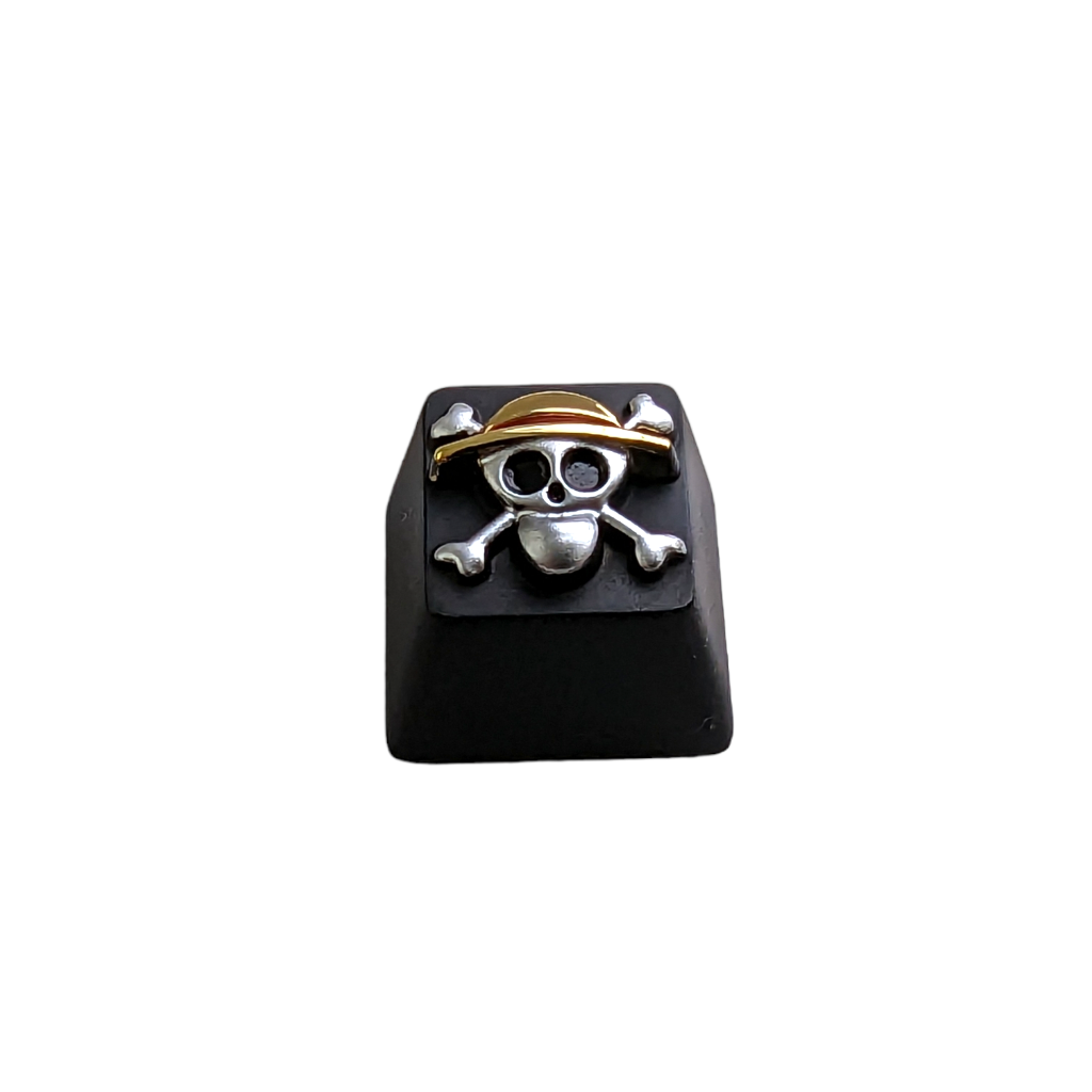    One piece anime skull pirate keycap keycaps metal keyboard keyboards artisan onepiece