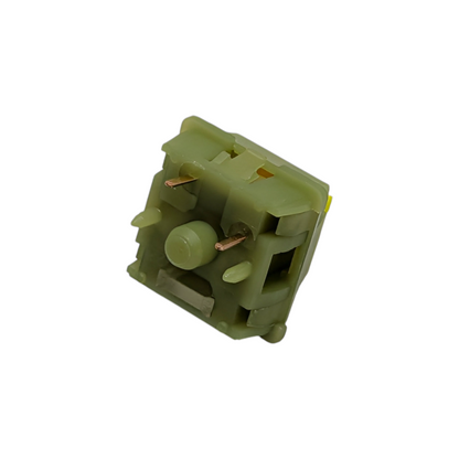 Outemu Silent Lemon V3 vs. V2 comparison shot showing the improved leaf spring and silent dampening pads for custom thocky keyboards.