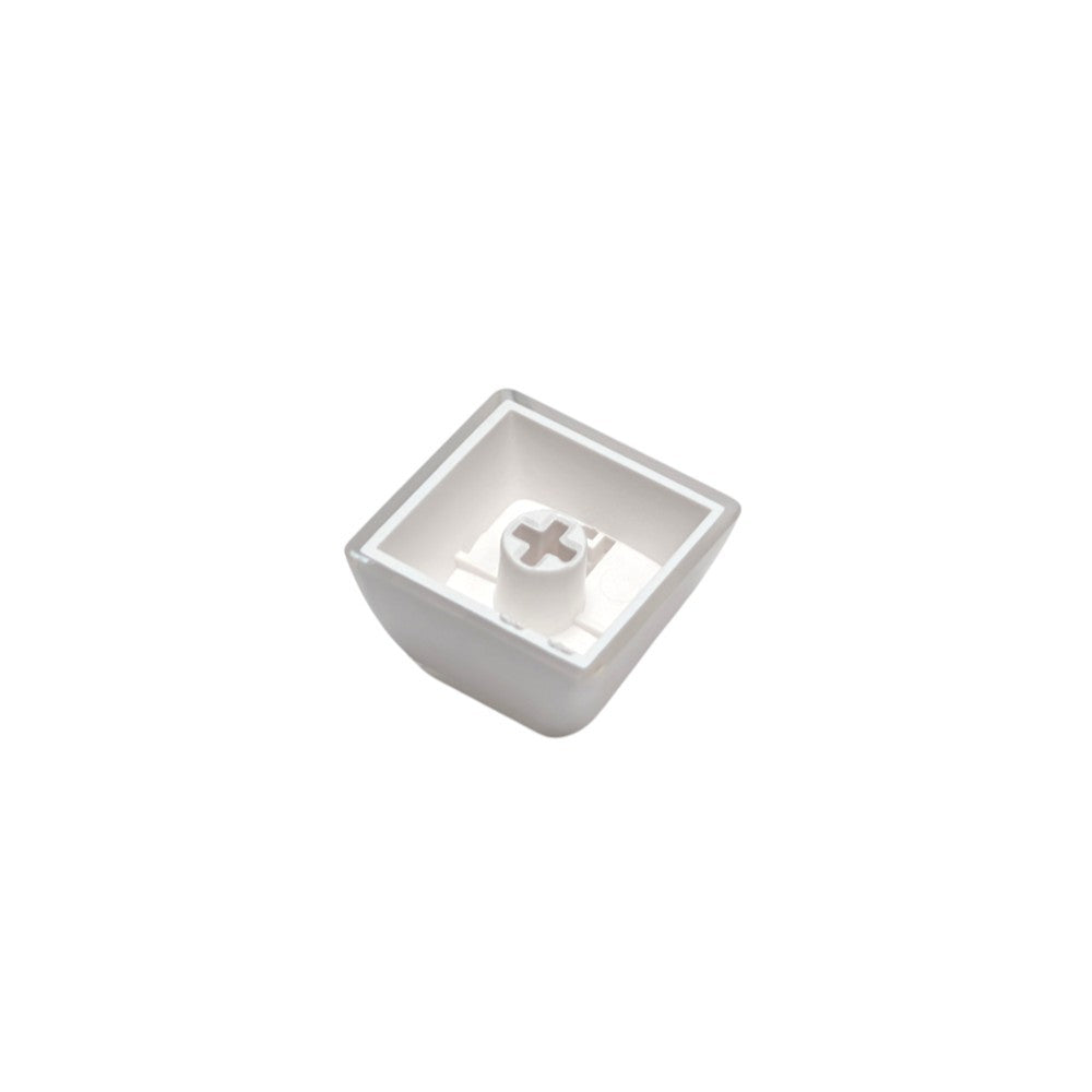 "Like Glass" White CSA Shine Through ABS Keycap Set