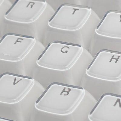 "Like Glass" White CSA Shine Through ABS Keycap Set