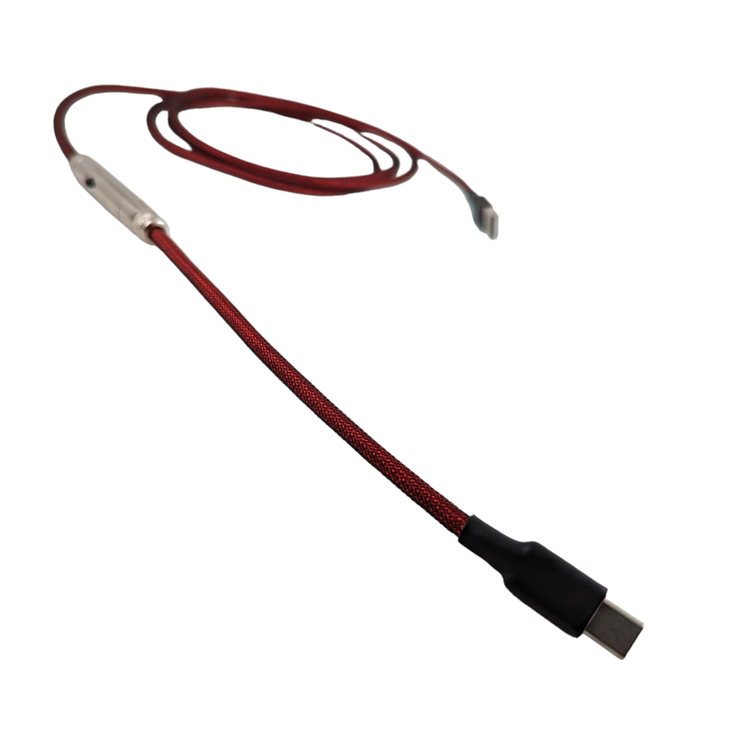 Thock king mini xlr braided straight cable mechanical keyboards red