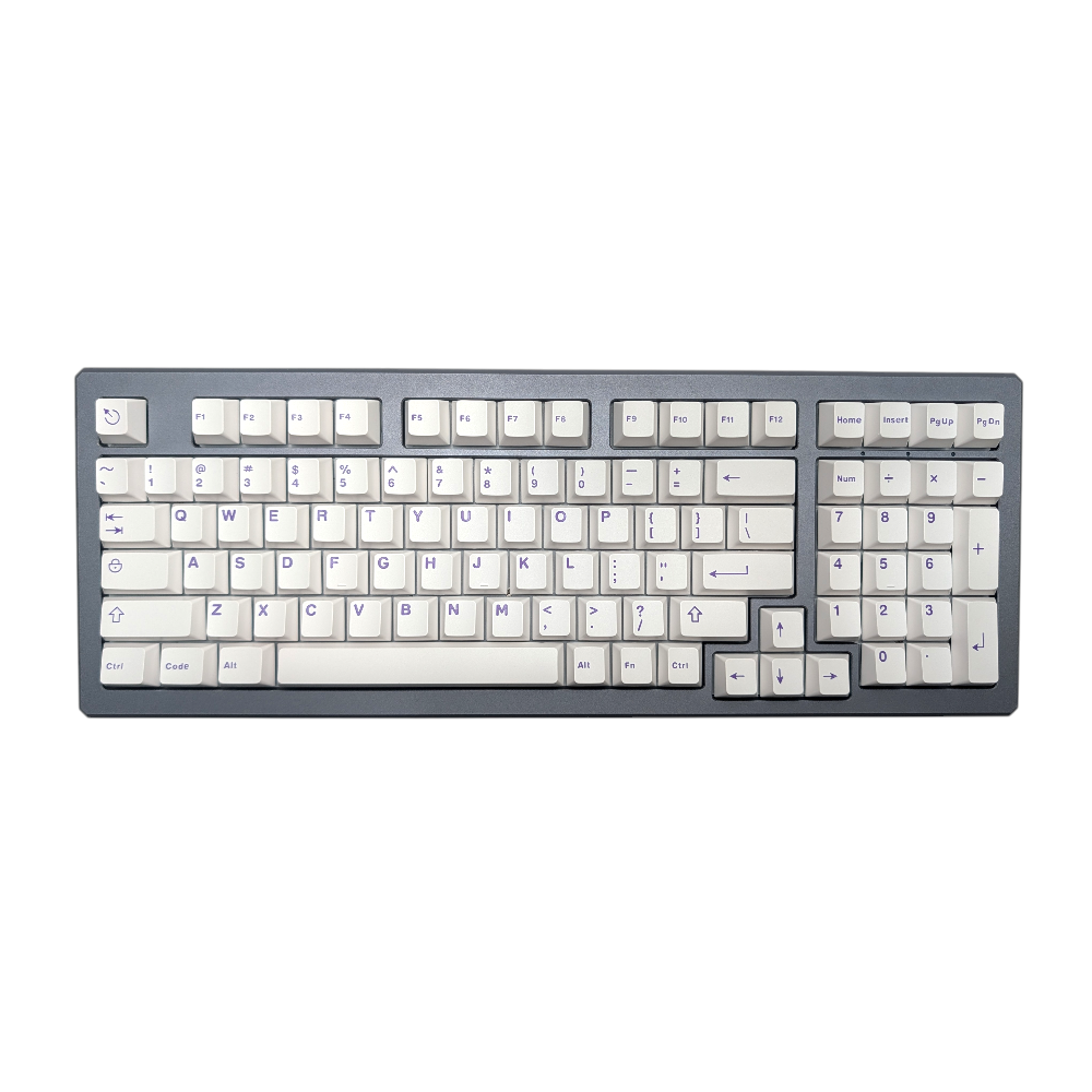 Polar Purple 133-piece set, ideal for custom mechanical keyboard builds.