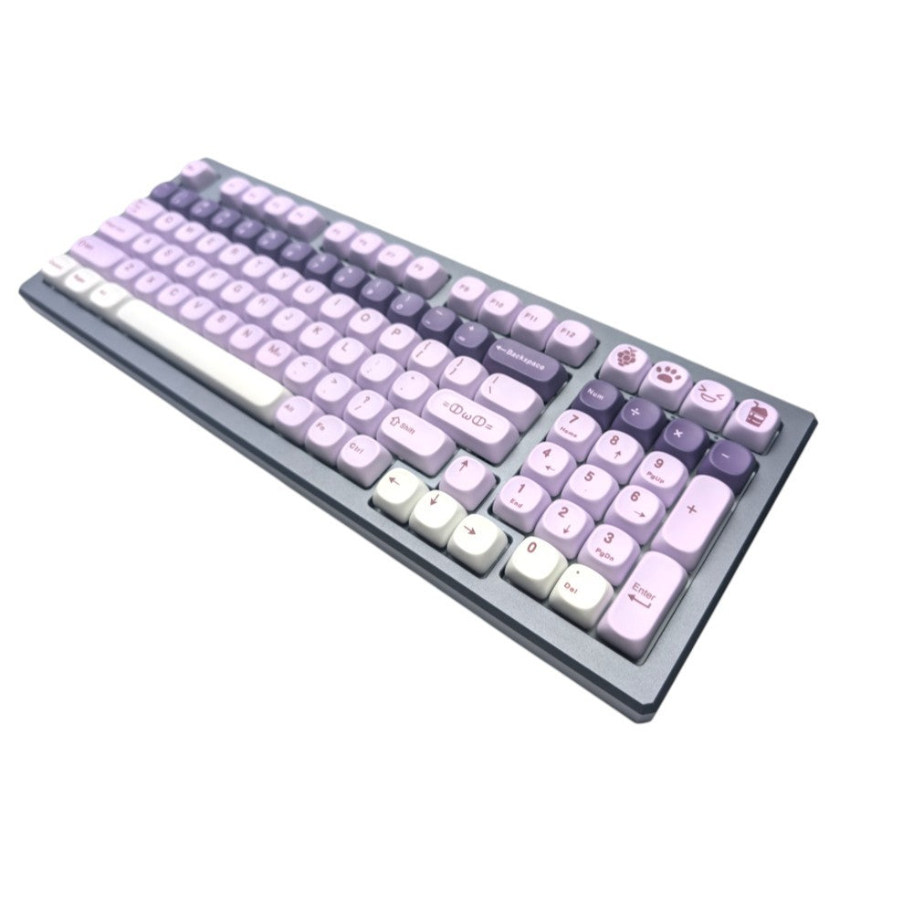 Purple Grapeline MOA PBT Keycap Set mechanical keyboard  up close