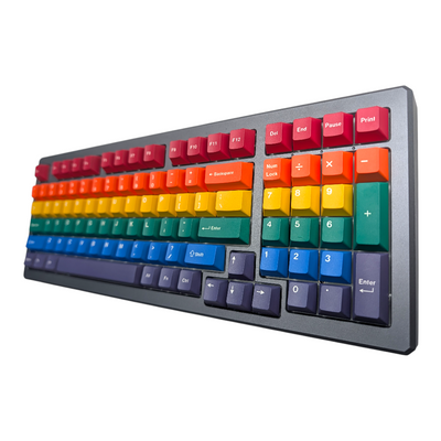 Dynamic rainbow aesthetic with durable construction.