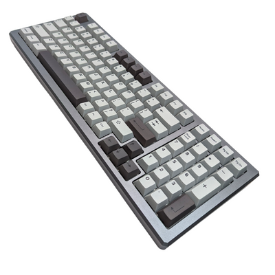 Wet Cement Black on Gray (TK-BOG) PBT Cherry MX Keycap Set (158 pcs)