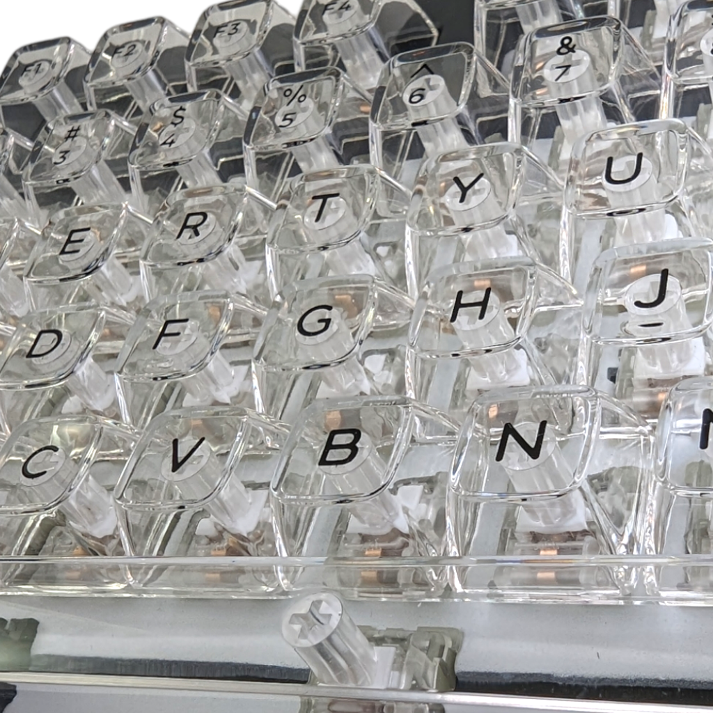 Crystal Key Cap Crystal Clear RGB CSA Keycap Set (143 pc) – Thock King