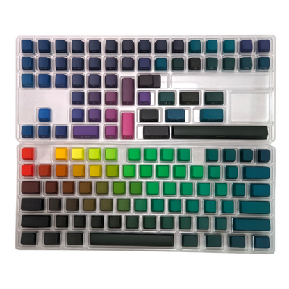 Dark Prism Rainbow PBT OEM Keycap Set (134 pcs)
