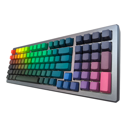 Dark Prism Rainbow PBT OEM Keycap Set (134 pcs)