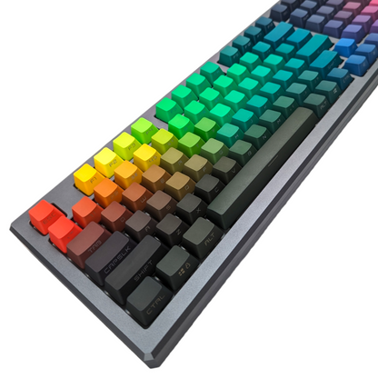 Dark Prism Rainbow PBT OEM Keycap Set (134 pcs)