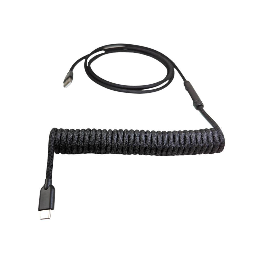 Thock king mini xlr braided coiled cable mechanical keyboards