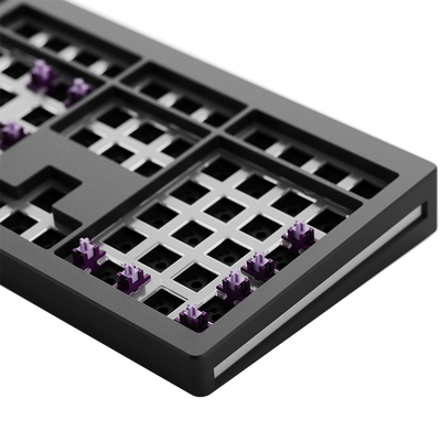 Monsgeek M5W Full-Sized Wireless Mechanical Keyboard black up close