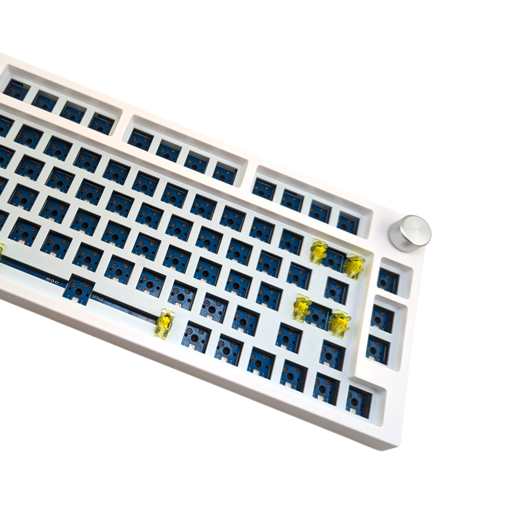  thock king tk 75 mechanical keyboard wifi keyboards white knob