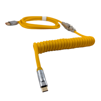 Thock king usb coil cable custom mechanical keyboards usbc usba a c Polyurethane pu Yellow for sale online best