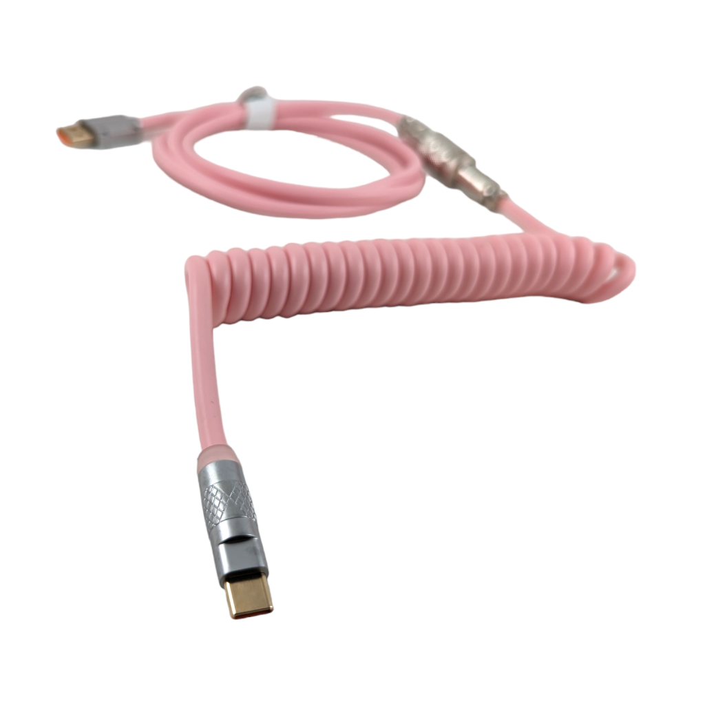 Thock king usb coil cable custom mechanical keyboards usbc usba a c Polyurethane pu pink for sale online best