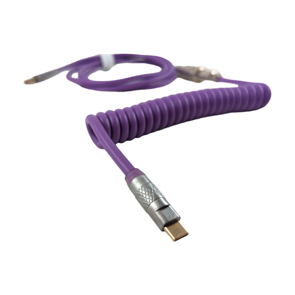Thock king usb coil cable custom mechanical keyboards usbc usba a c Polyurethane pu purple for sale online best
