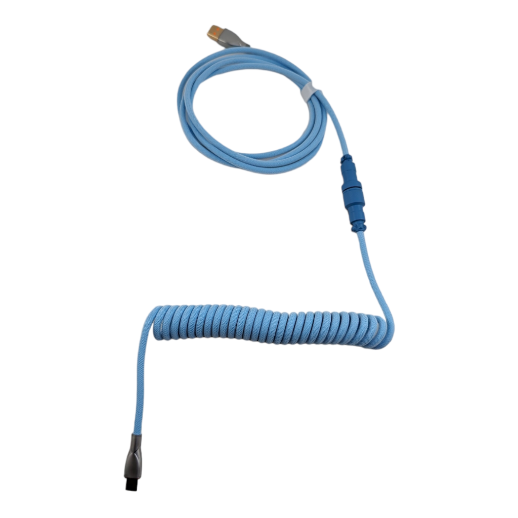 Thock king usb coil cable custom mechanical keyboards usbc usba a c keyboard  blue