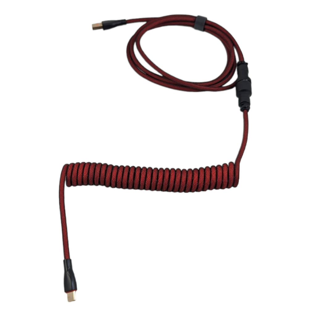 Thock king usb coil cable custom mechanical keyboards usbc usba a c keyboard red