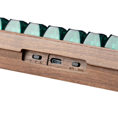 Womier WD75 V2 Wireless 75% Wooden Mechanical Keyboard usb c tri mode