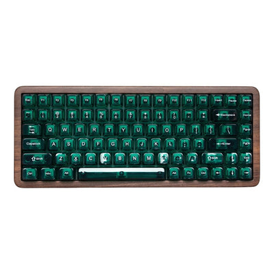 Womier WD75 V2 Wireless 75% Wooden Mechanical Keyboard jade green keycaps