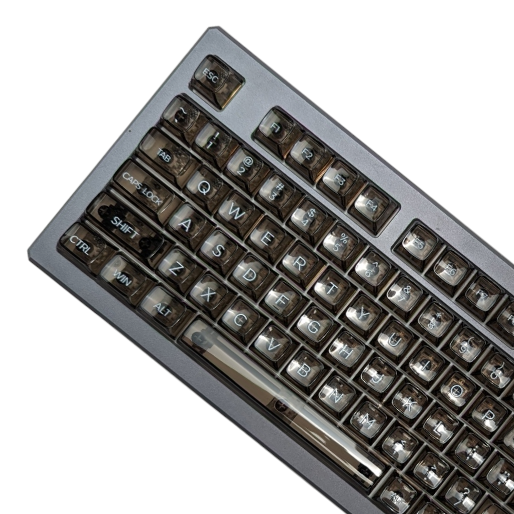 Black Crystal Clear RGB CSA Keycap Set (143 pc)