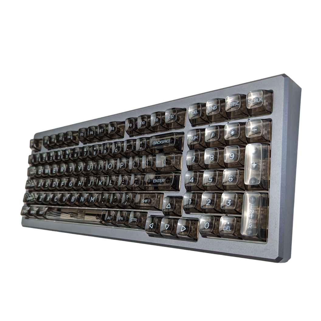 Black Crystal Clear RGB CSA Keycap Set (143 pc)